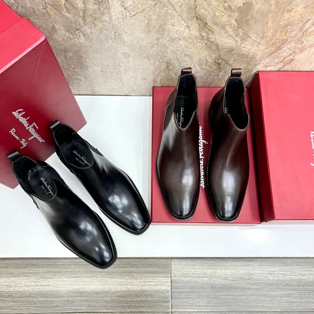 Original order quality: Men's shoes 💰700 Brand: Ferragamo (Ferragamo) One size larger: Men's size 38-44 (45 customized) Grade: Same style as the official website High-end men's shoes Material: Original cowhide, cowhide lining, original outsole Style category: Chelsea men's boots Fashion trend Color: Actual picture